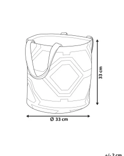 Beliani Puuvillakori Luonnonvalkoinen/Kulta 33 Cm Hanwella Shop
