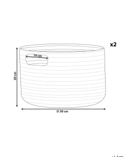 Beliani Puuvillakori Luonnonvari 30 Cm 2 Kpl Chiniot Discount