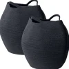 Beliani Puuvillakori Musta 30 Cm 2 Kpl Panjgur Fashion
