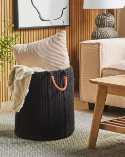 Beliani Puuvillakori Musta 37 Cm Mannar Online