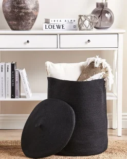 Beliani Puuvillakori Musta 44 Cm Silopi Clearance