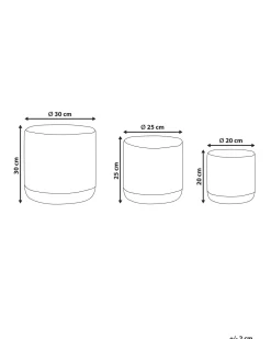 Beliani Puuvillakori Musta/Beige 3 Kpl Basima Cheap