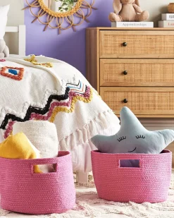 Beliani Puuvillakori Vaaleanpunainen 30 Cm 2 Kpl Chiniot Sale