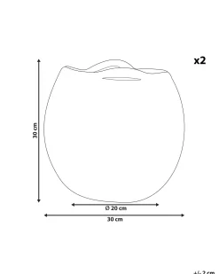 Beliani Puuvillakori Vaaleanpunainen 30 Cm 2 Kpl Panjgur Sale