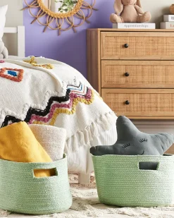 Beliani Puuvillakori Vaaleanvihrea 30 Cm 2 Kpl Chiniot Cheap