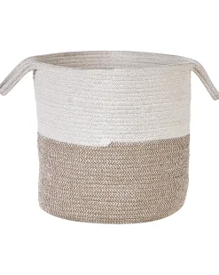 Beliani Puuvillakori Valkoinen/Beige 2 Kpl Pazha Online