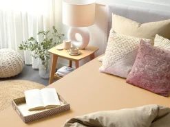 Beliani Puuvillalakana Muotoonommeltu Hiekanruskea 90 X 200 Cm Janbu Shop