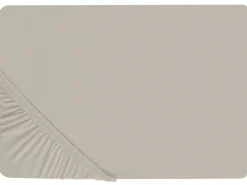 Beliani Puuvillalakana Muotoonommeltu Ruskeanharmaa 90 X 200 Cm Janbu Flash Sale