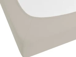 Beliani Puuvillalakana Muotoonommeltu Ruskeanharmaa 90 X 200 Cm Janbu Flash Sale