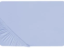 Beliani Puuvillalakana Muotoonommeltu Sininen 90 X 200 Cm Janbu Discount