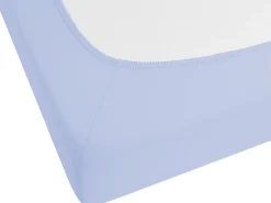 Beliani Puuvillalakana Muotoonommeltu Sininen 90 X 200 Cm Janbu Discount