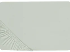 Beliani Puuvillalakana Muotoonommeltu Vaaleanvihrea 200 X 200 Cm Janbu Cheap