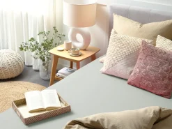 Beliani Puuvillalakana Muotoonommeltu Vaaleanvihrea 200 X 200 Cm Janbu Cheap