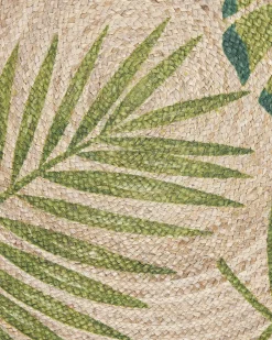 Beliani Pyorea Juuttimatto 140 Cm Lehtikuvioilla Bugay Shop