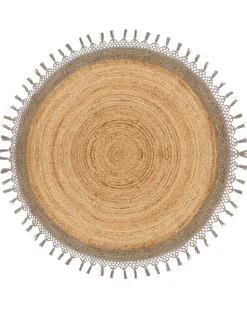 Beliani Pyorea Matto Juutti Beige/Harmaa 140 Cm Marts Shop