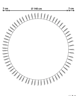 Beliani Pyorea Matto Juutti Beige/Harmaa 140 Cm Marts Shop