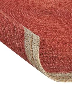 Beliani Pyorea Matto Juutti Koralli 120 Cm Menemen Sale