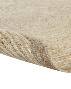 Beliani Pyorea Matto Juutti Vaalea Beige 120 Cm Menemen Hot