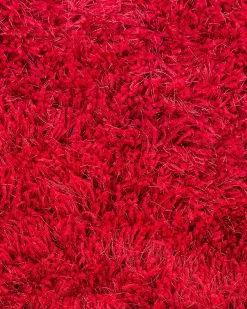 Beliani Pyorea Matto Kangas Punainen 140 Cm Cide Best