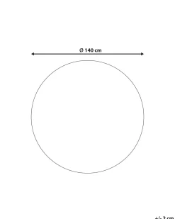 Beliani Pyorea Matto Kangas Valkoinen 140 Cm Demre Clearance