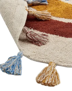 Beliani Pyorea Matto Puuvilla Monivarinen 120 Cm Yagci Fashion