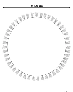 Beliani Pyorea Matto Puuvilla Monivarinen 120 Cm Yagci Fashion