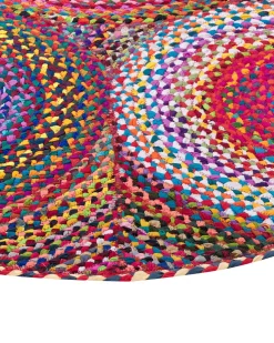 Beliani Pyorea Matto Puuvilla Monivarinen O 140 Cm Ladik Fashion