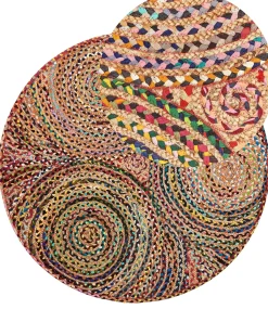 Beliani Pyorea Matto Puuvilla Monivarinen O 140 Cm Yenice Cheap