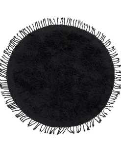 Beliani Pyorea Matto Puuvilla Musta 140 Cm Bitlis Clearance