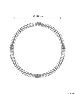 Beliani Pyorea Matto Puuvilla Vaalea Beige 140 Cm Harran Best Sale