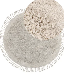 Beliani Pyorea Matto Puuvilla Vaalea Beige 140 Cm Bitlis New