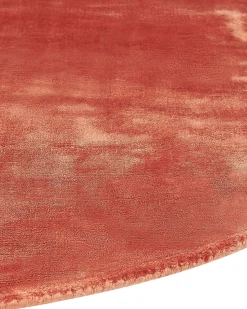 Beliani Pyorea Matto Viskoosi Oranssi 140 Cm Gesi Ii Hot