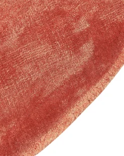 Beliani Pyorea Matto Viskoosi Oranssi 140 Cm Gesi Ii Hot