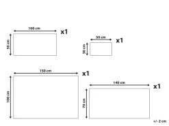 Beliani Pyyhesetti 4 Kpl Beige Puuvilla Atai Clearance