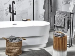 Beliani Pyyhesetti 11 Kpl Harmaa Puuvilla Areora Best Sale