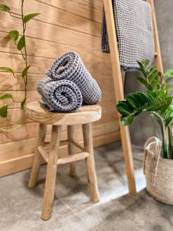 Beliani Pyyhesetti 9 Kpl Harmaa Puuvilla Areora Best