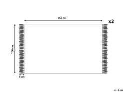 Beliani Pyyhesetti Puuvilla Harmaa 2 Kpl Atiu Outlet