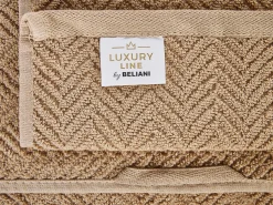 Beliani Pyyhesetti Puuvilla Hiekanruskea 9 Kpl Mitiaro Sale