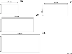 Beliani Pyyhesetti Puuvilla Hiekanruskea 9 Kpl Mitiaro Sale