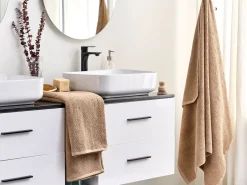 Beliani Pyyhesetti Puuvilla Hiekanruskea 2 Kpl Mitiaro Flash Sale