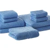 Beliani Pyyhesetti Puuvilla Sininen 9 Kpl Areora Cheap