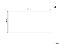 Beliani Pyyhesetti Puuvilla Valkoinen 2 Kpl Mitiaro Cheap