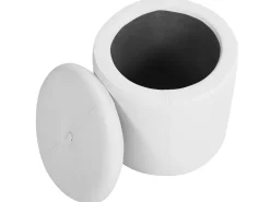 Beliani Rahi Keinonahka Säilytystila Valkoinen 38 Cm Maryland Fashion