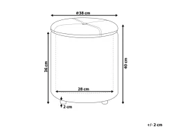 Beliani Rahi Keinonahka Säilytystila Valkoinen 38 Cm Maryland Fashion