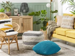 Beliani Rahi Puuvilla Merensininen 50 X 50 Cm Conrad Sale