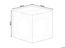 Beliani Rahi Puuvilla Pastellipinkki/Beige 40 Cm Rojhan Shop