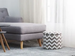 Beliani Rahi Puuvilla Säilytystila Vaaleanharmaa 35 Cm Tunica Outlet