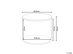 Beliani Rahi Puuvilla Säilytystila Vaaleanharmaa 35 Cm Tunica Outlet