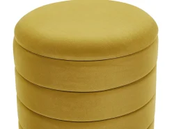 Beliani Rahi Sametti Säilytystila Sinapinkeltainen 2 Kpl Garland Best