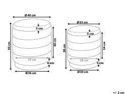 Beliani Rahi Sametti Säilytystila Sinapinkeltainen 2 Kpl Garland Best